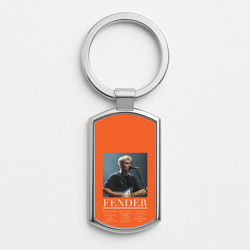 Fender Orange Song List Luxury Keyring