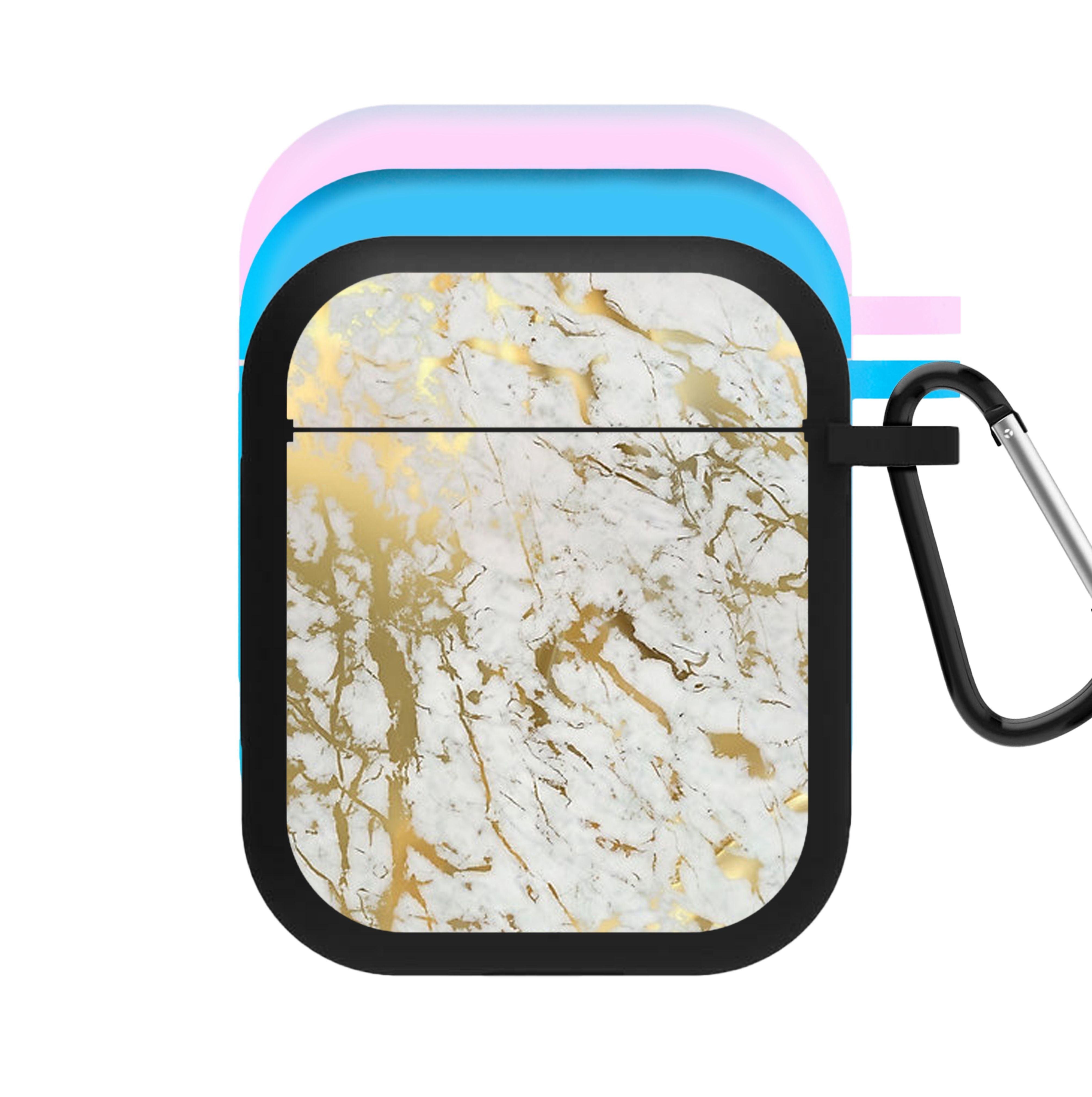 Gold Marble Splatter AirPods Case