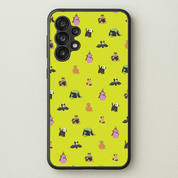Halloween Plushies Pattern III - Halloween Galaxy A13 Case