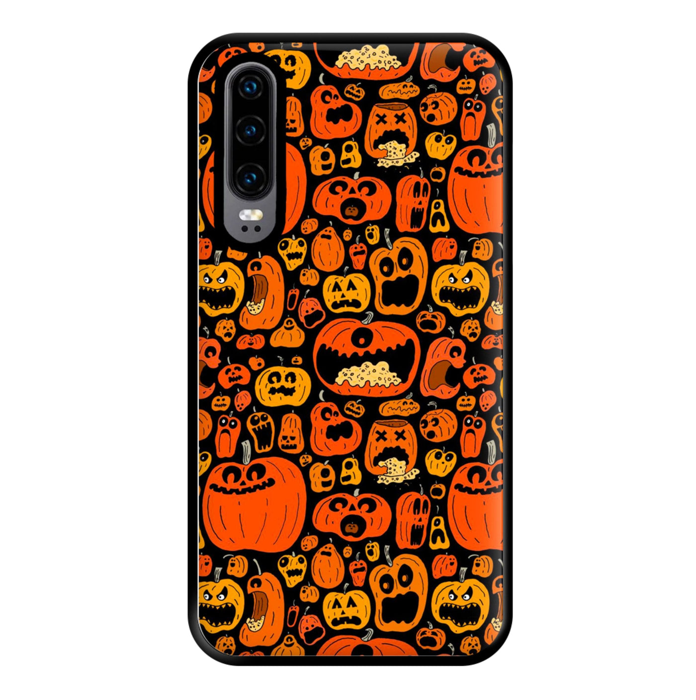 Scary Pumpkin Halloween Pattern Phone Case