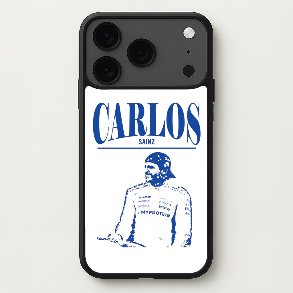 Carlos White And Blue iPhone 17 Pro Case