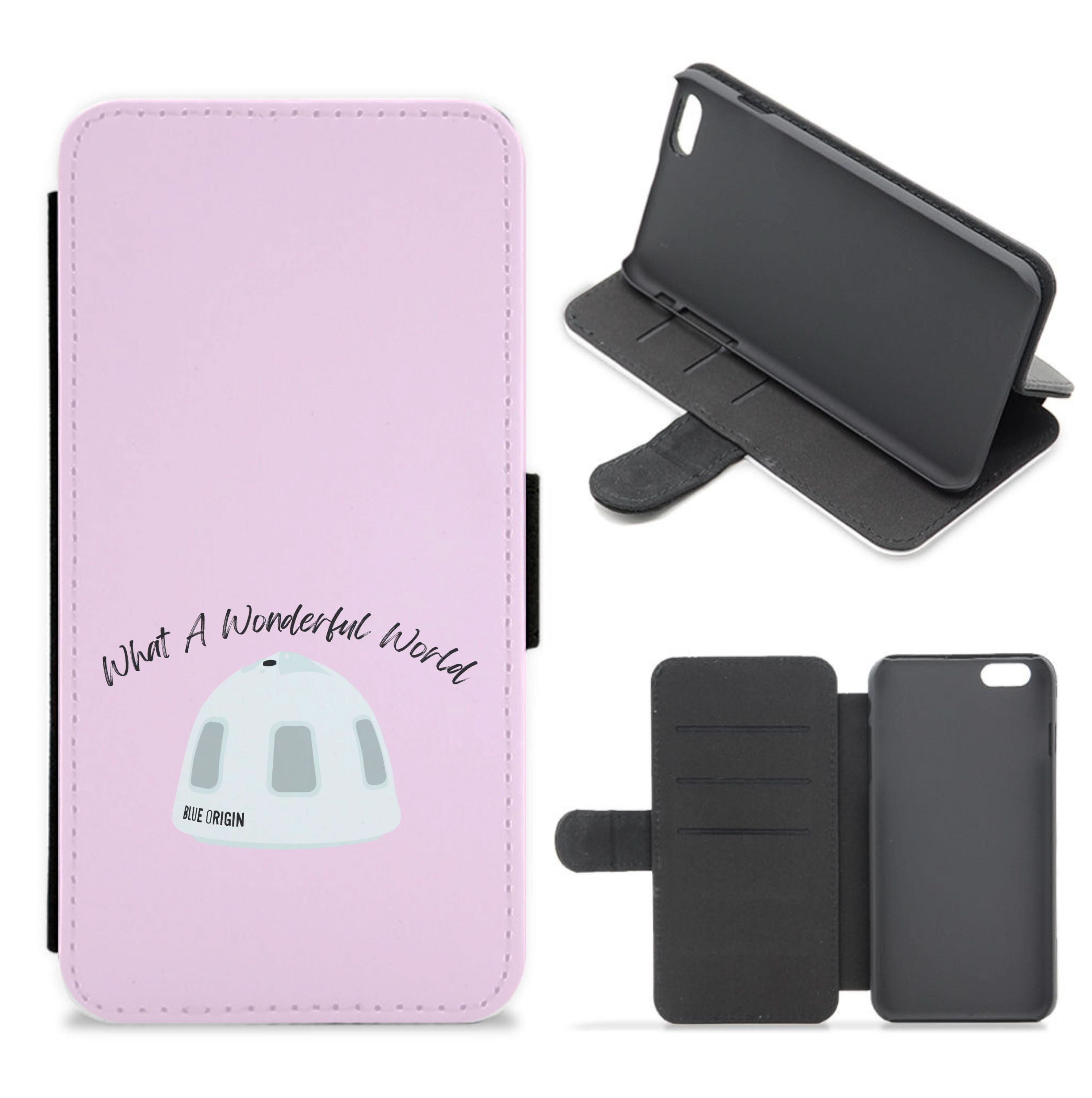 What A Wonderful World Space Launch Flip / Wallet Phone Case