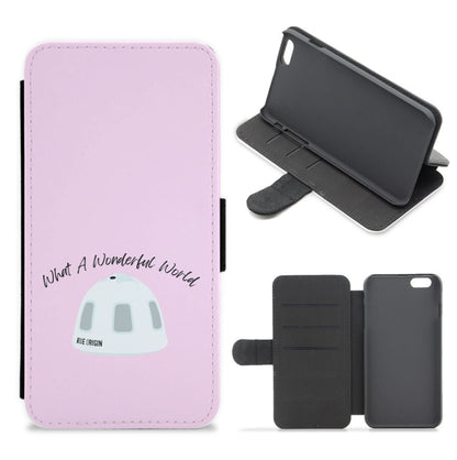 What A Wonderful World Space Launch Flip / Wallet Phone Case