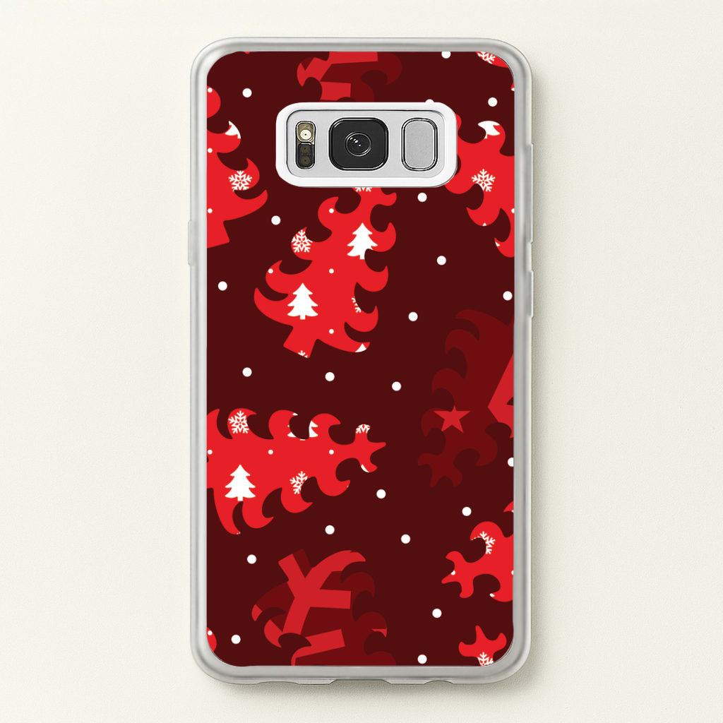 Wrapping Paper Christmas Tree Pattern Galaxy S8 Case