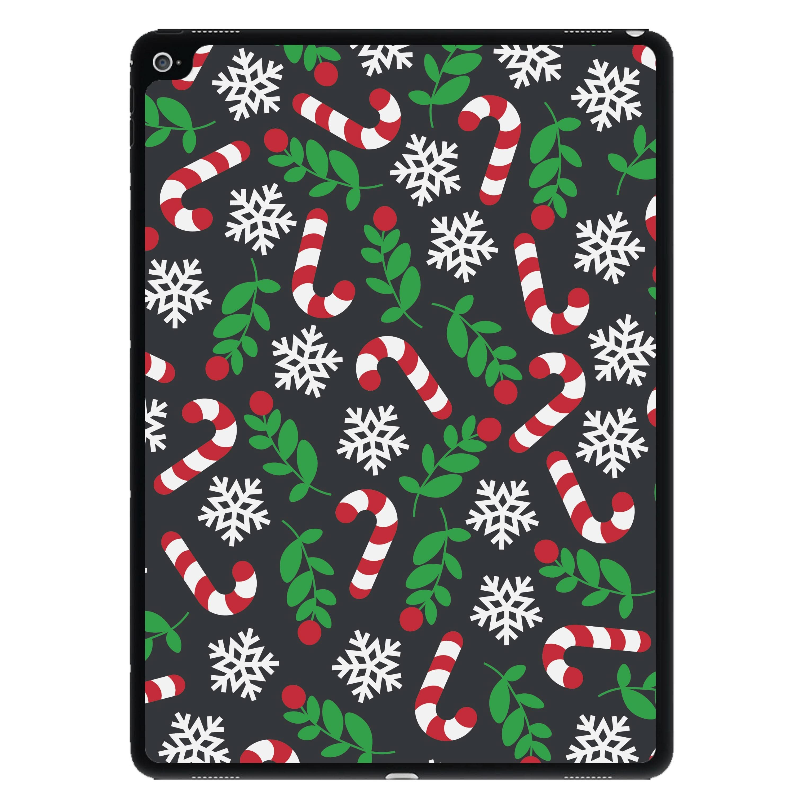 Snow Black Pattern iPad Case