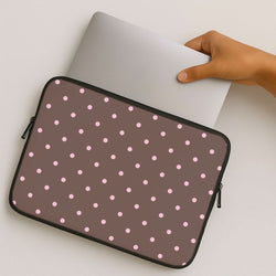 Chocolate & Strawberry Polka Dots MacBook Cover