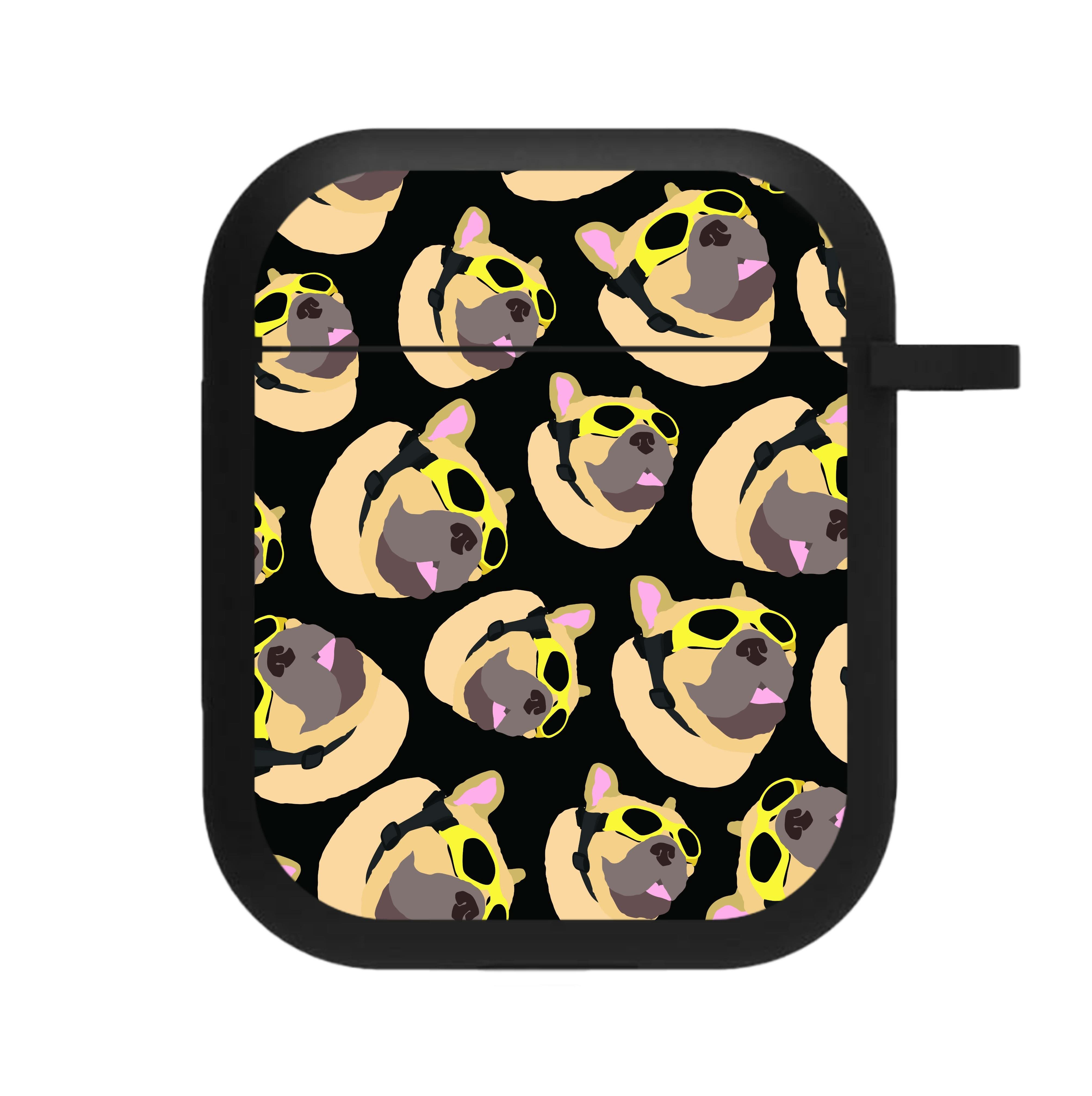 Frenchie With Goggles Pattern AirPods Case