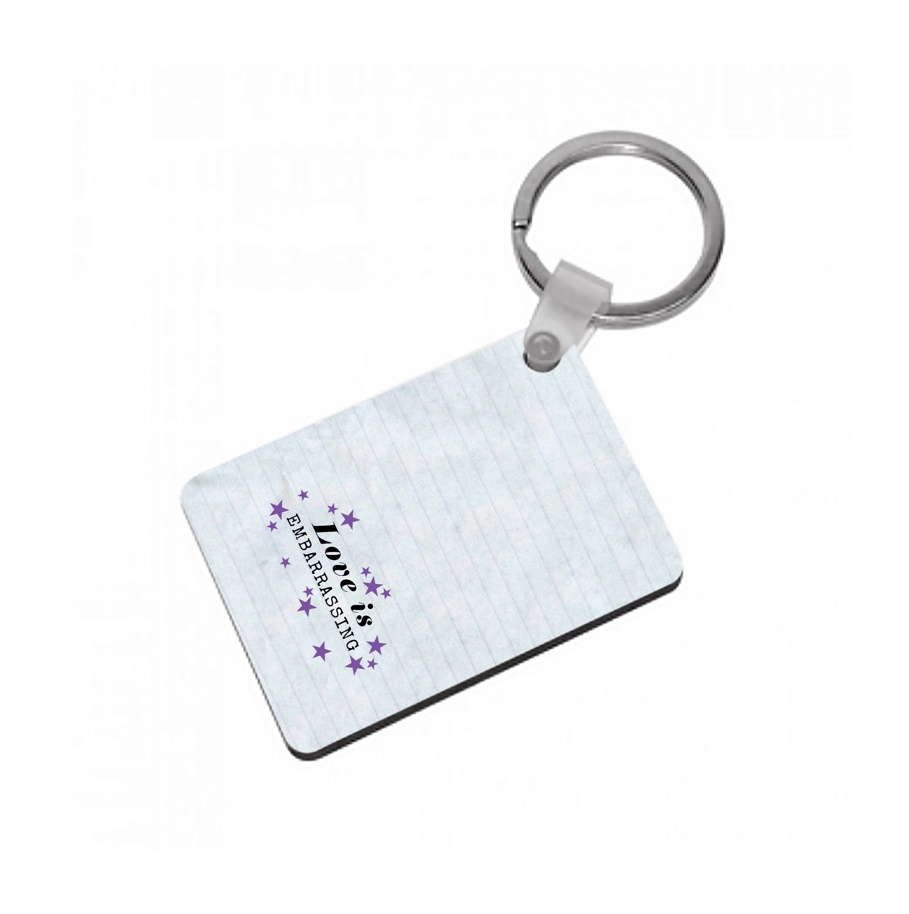 Love Is Embarrassing Note Keyring