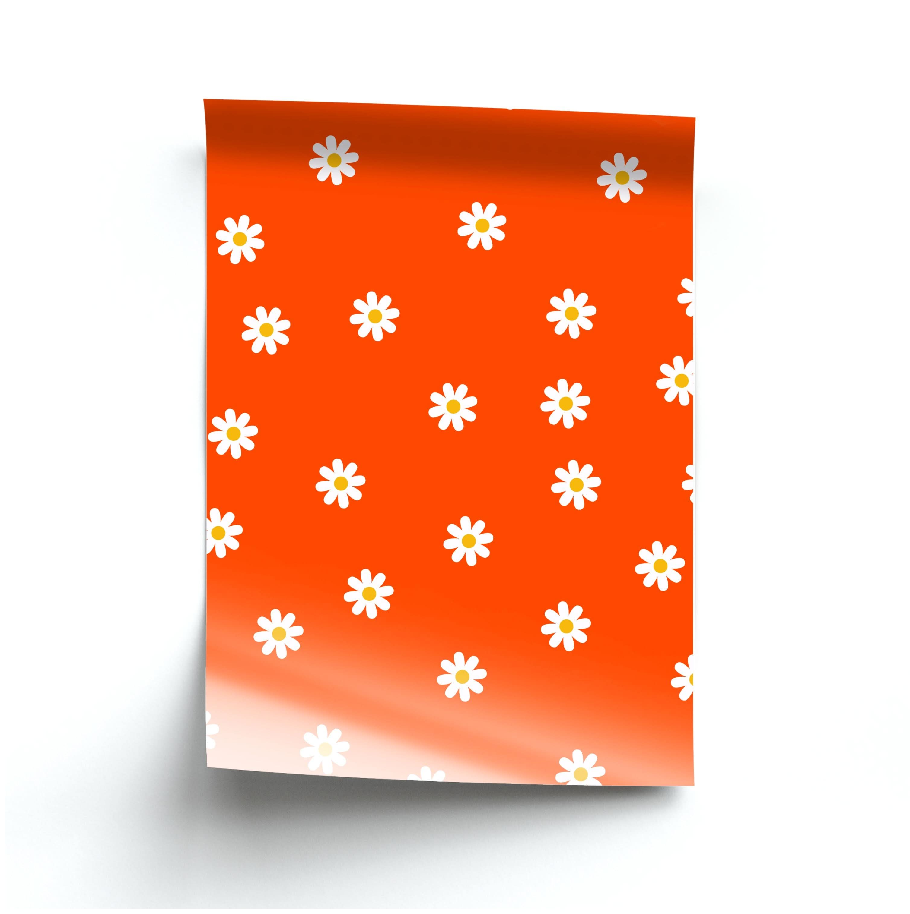 Orange Daisies Poster