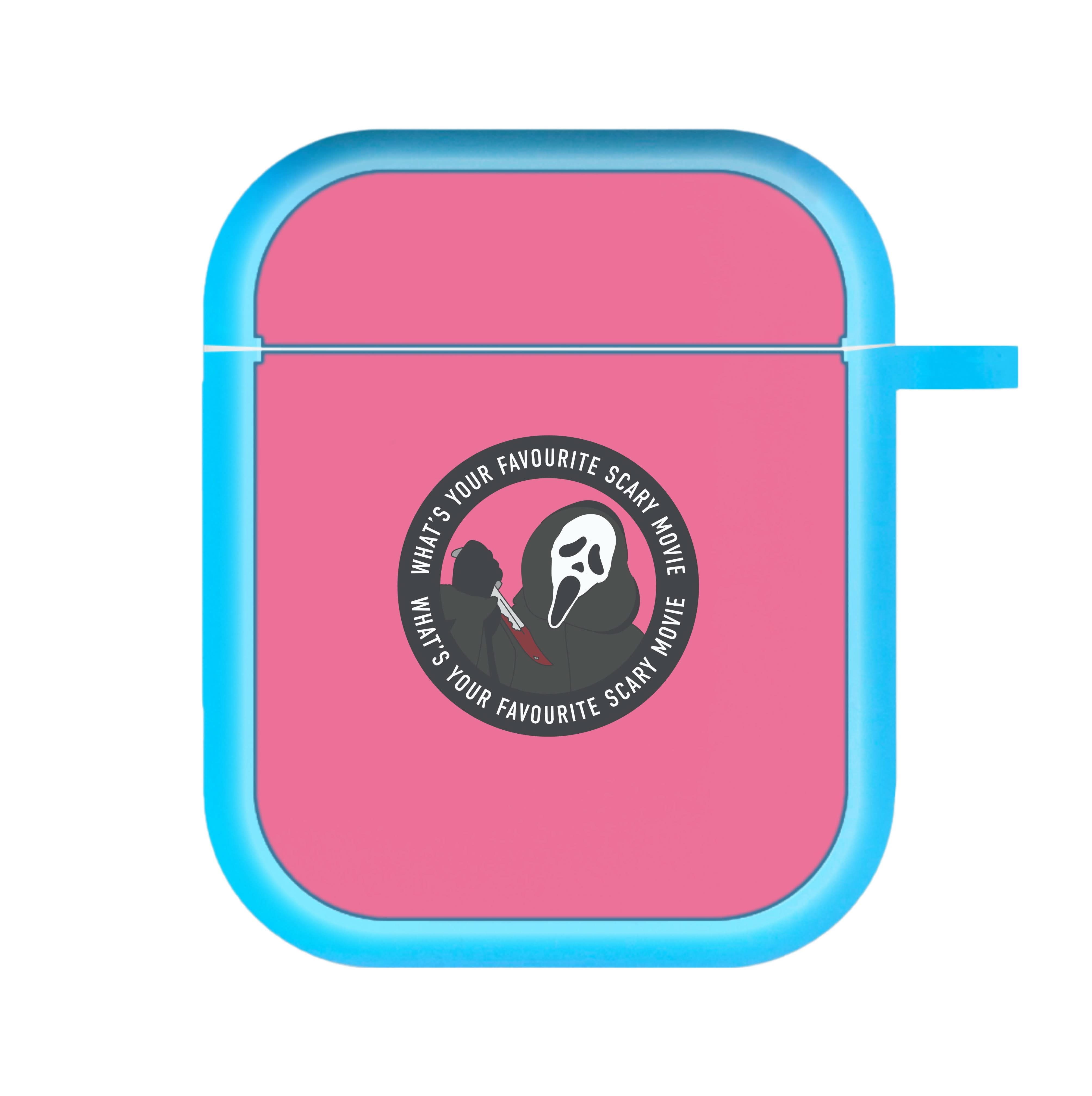 What's Your Favourite Scary Movie Badge AirPods Case