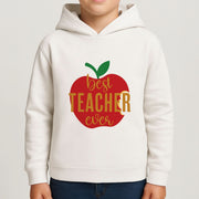 Apple Best Teacher Ever Kids Hoodie 4