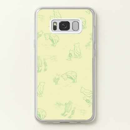 Sketched Winnie Pattern Galaxy S8 Plus Case