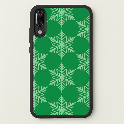 Green Giant Snowflakes Christmas Pattern Huawei P20 Case