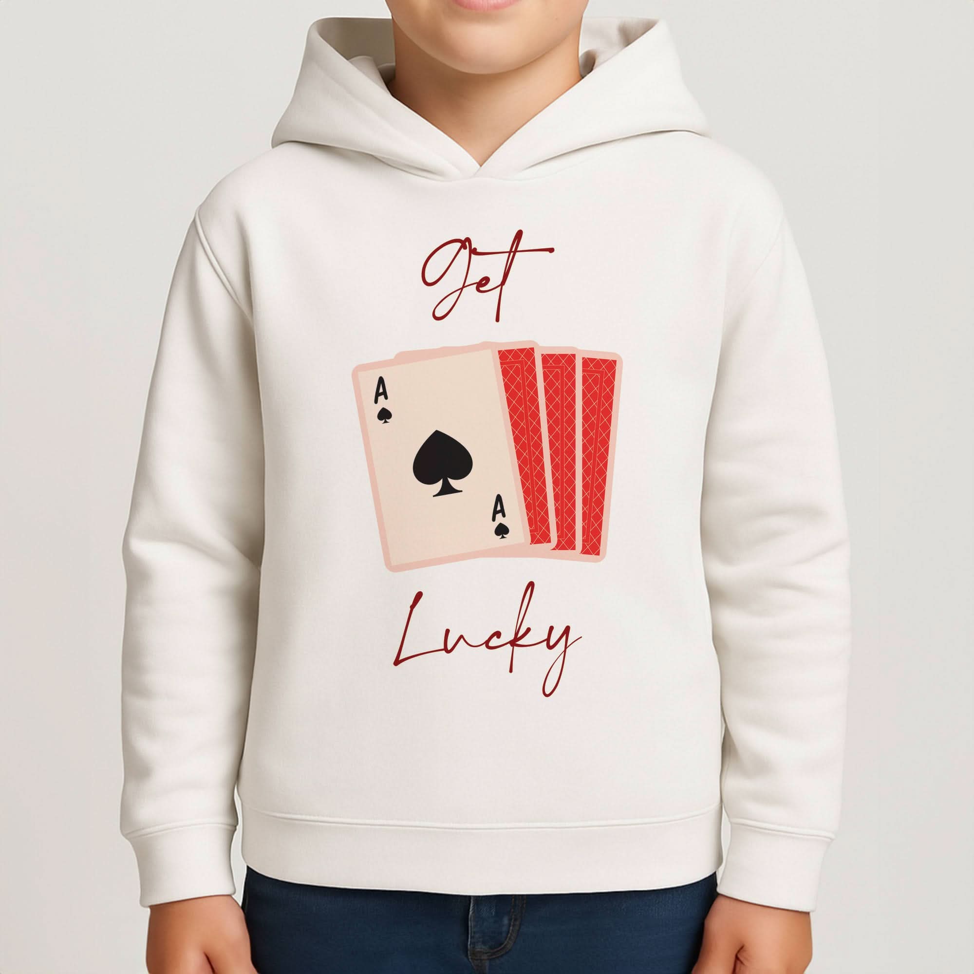 Get Lucky Set Of Cards Boys Hoodie