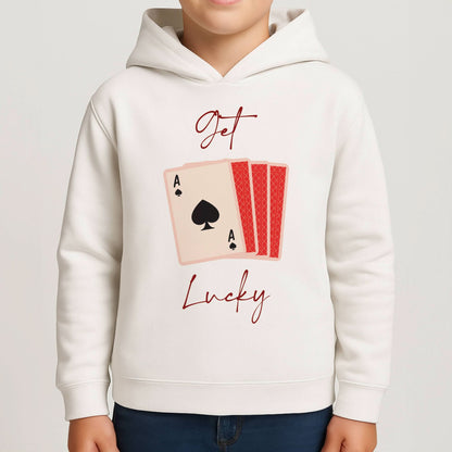 Get Lucky Set Of Cards Boys Hoodie
