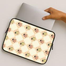 Argyle Ladybugs Pattern MacBook Cover