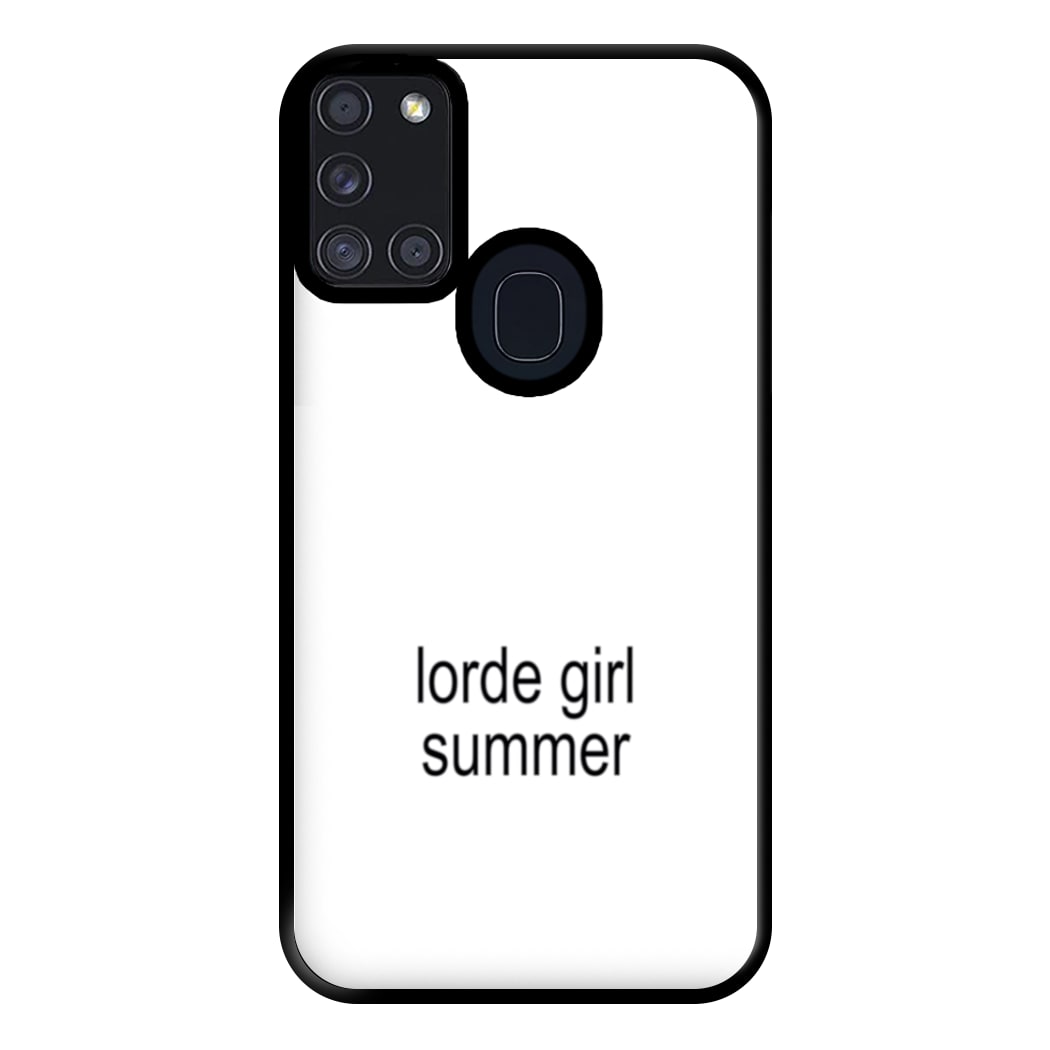 Lorde Girl Summer Galaxy A21s Case