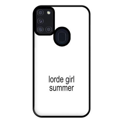 Lorde Girl Summer Galaxy A21s Case