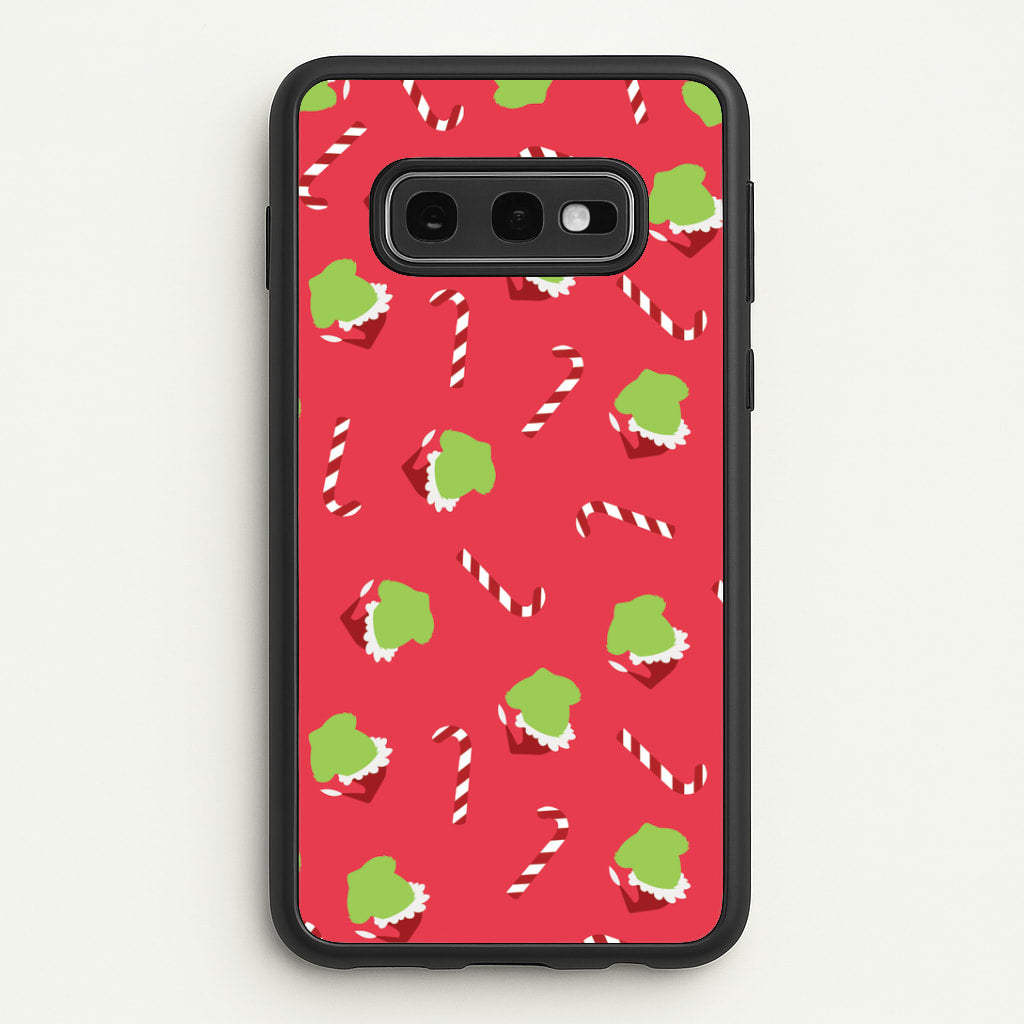Green Creature And Candy Canes Pattern Galaxy S10e Case