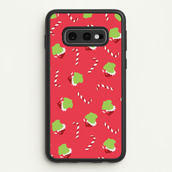 Green Creature And Candy Canes Pattern Galaxy S10e Case