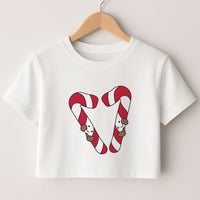 Christmas Candycane Plushies Crop top