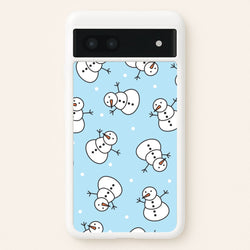 Cartoon Snowmen Pattern Google Pixel 7a Case