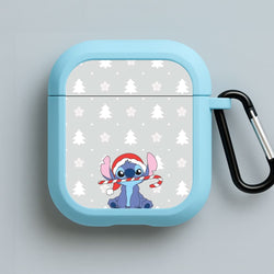 Cute Blue Alien Candycane Blue AirPods Case