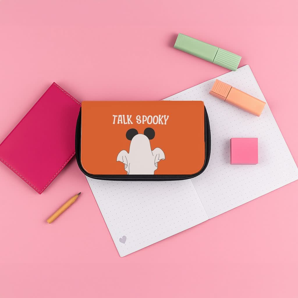 Talk Spooky To Me Mouse Ghost Pencil Case
