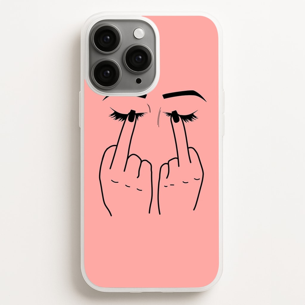 Middle Finger Eyes Phone Case for iPhone, Samsung Galaxy and Google Pixel