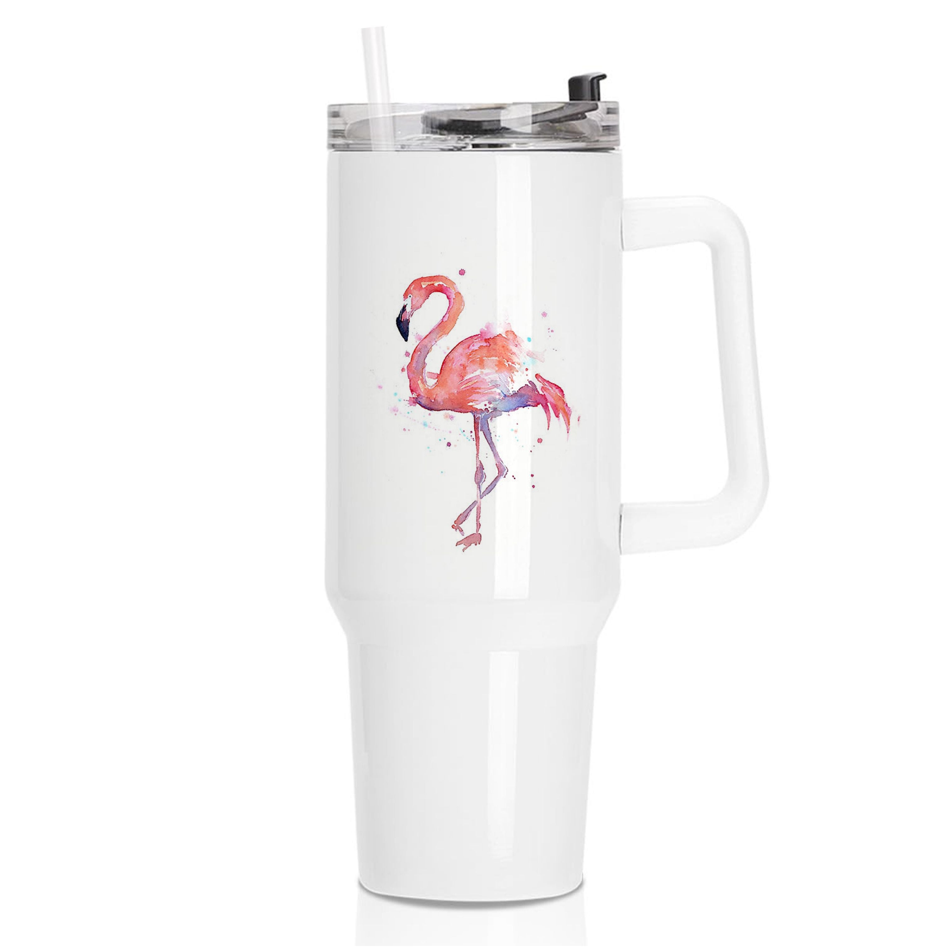 Watercolour Flamingo Painting Tumbler