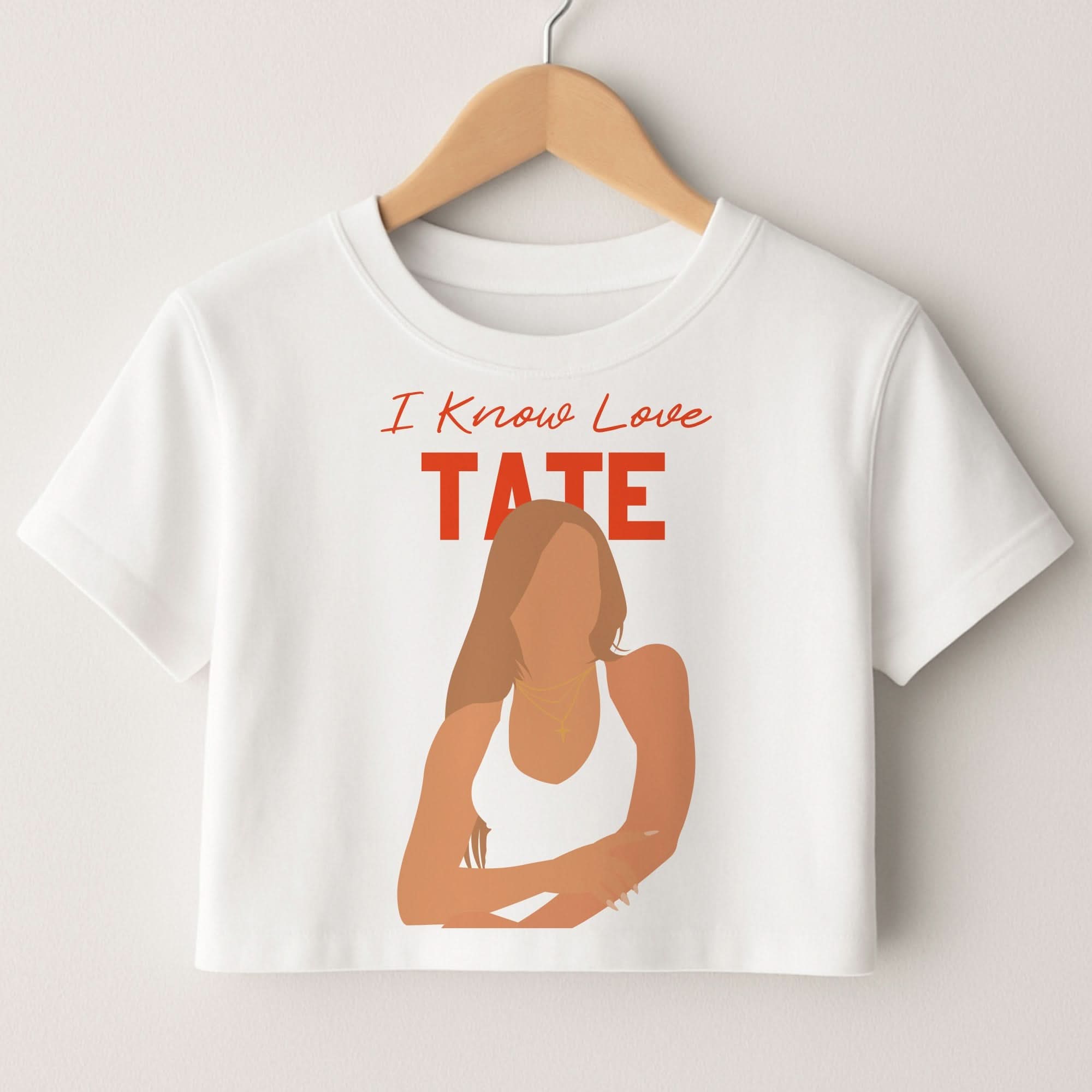 I Know Love Pattern Crop top