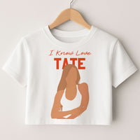 I Know Love Pattern Crop top