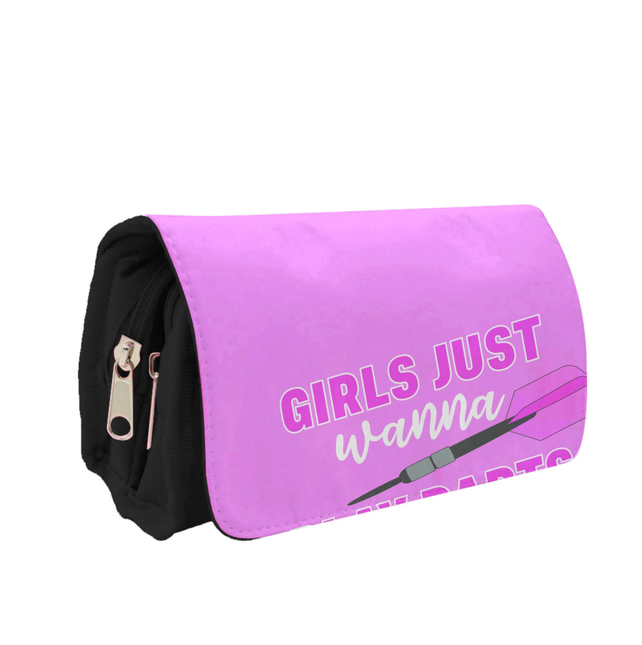 Girls Just Wanna Play Darts Too Pencil Case