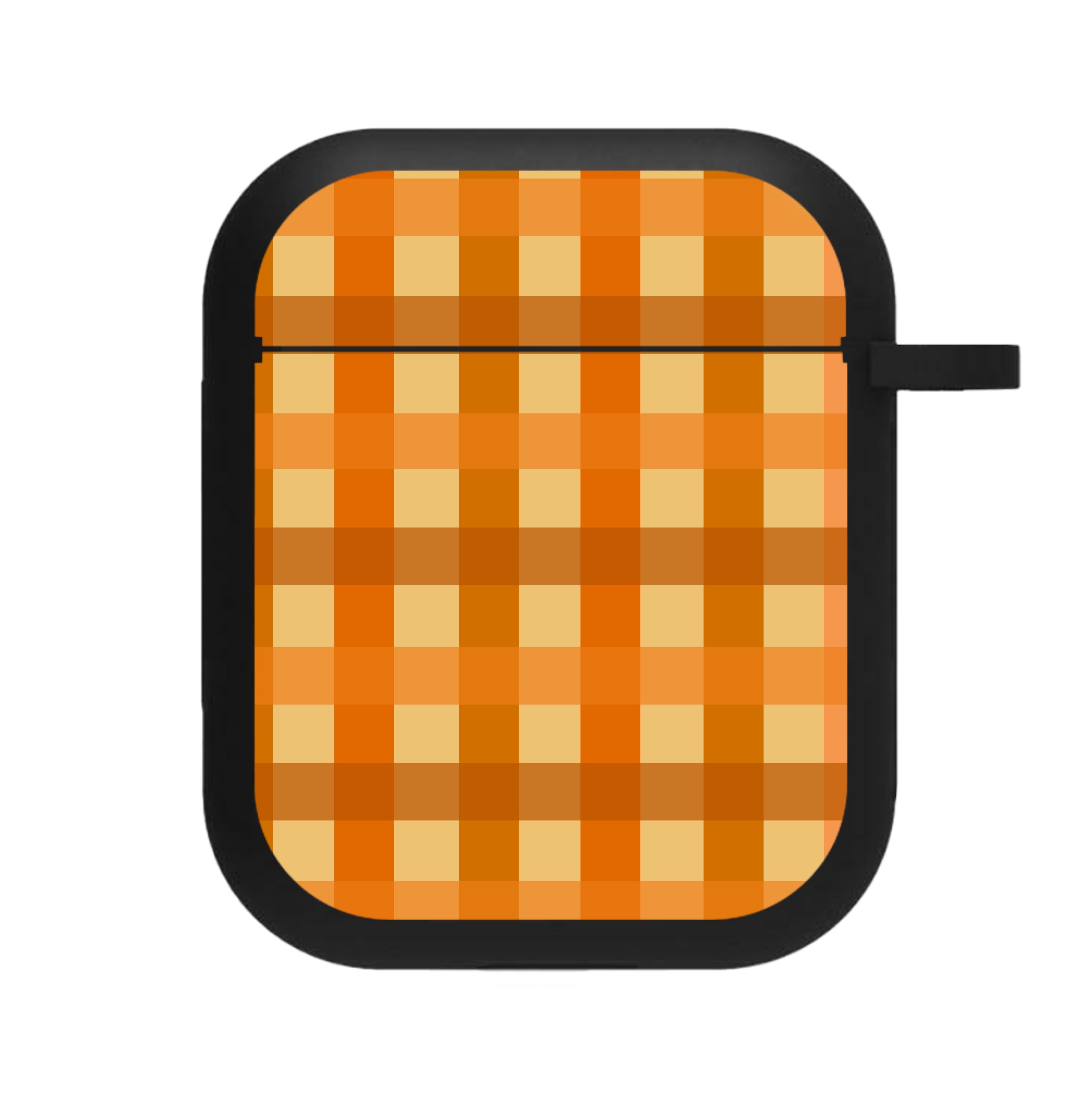 Orange Plaid Pattern- Autumn AirPods Case