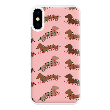 Dachshund Christmas Pattern Phone Case