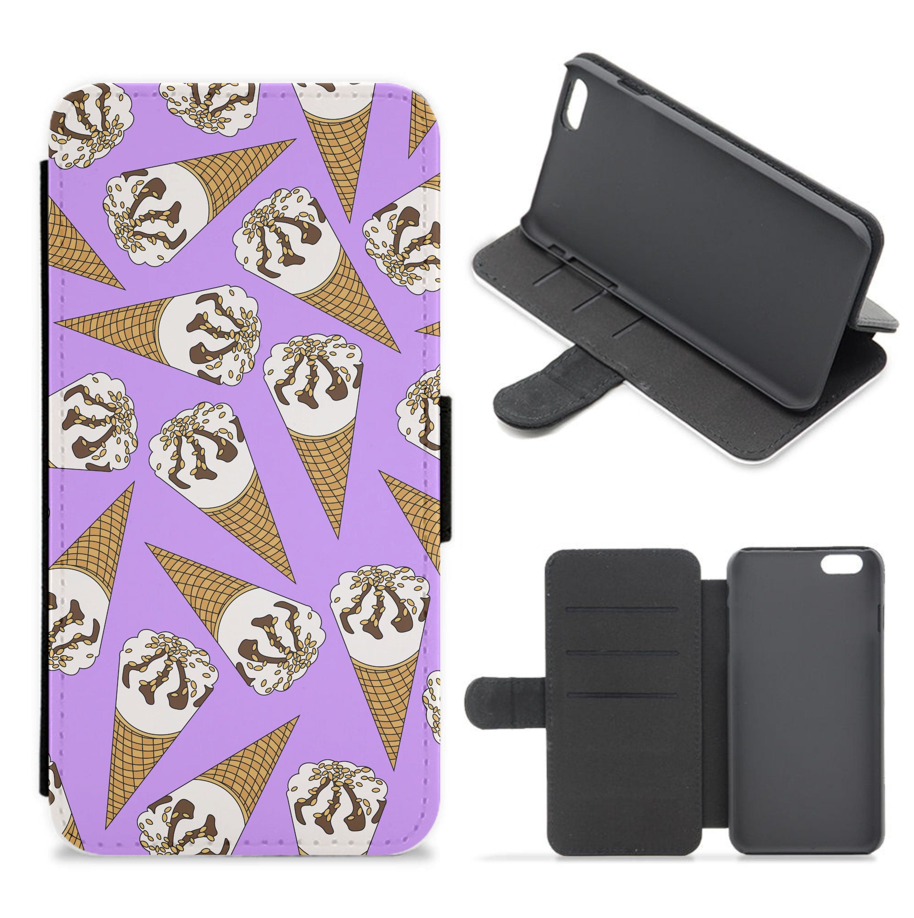 Netto - Ice Cream Patterns Flip / Wallet Phone Case