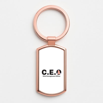 Chief Entanglement Officer Rose Gold Keyring