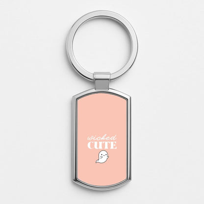 Wicked Cute Silver Metal Keyring