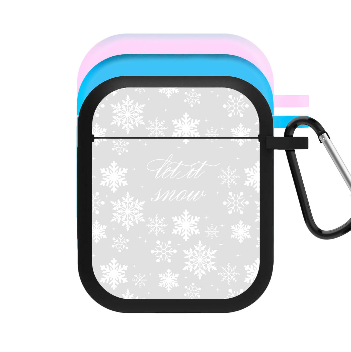 Let It Snow Christmas Pattern AirPods Case