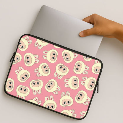 Cute Cream Monster Face Pattern MacBook Cover