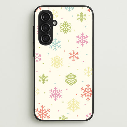 Pastel Snowflakes Pattern Galaxy S23FE Case