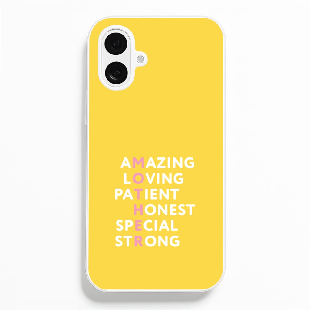 Mother Anagram iPhone 16 Plus Case