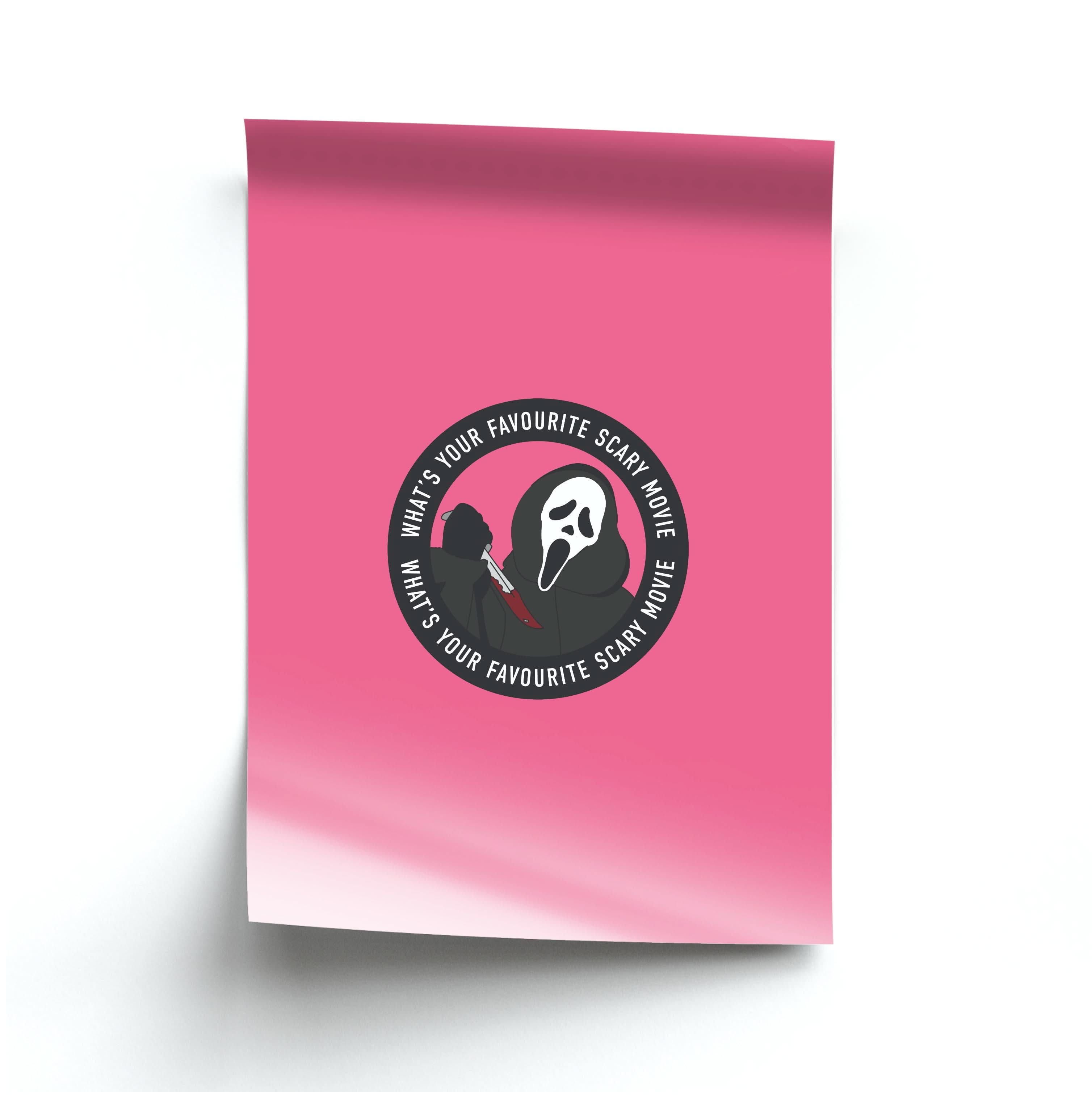 What's Your Favourite Scary Movie Badge Poster