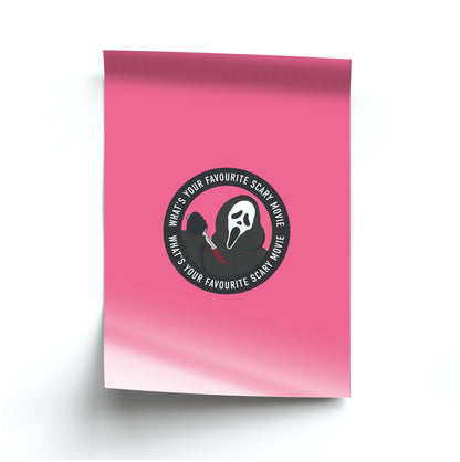 What's Your Favourite Scary Movie Badge Poster