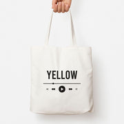 Yellow Music Player Tote Bag 1