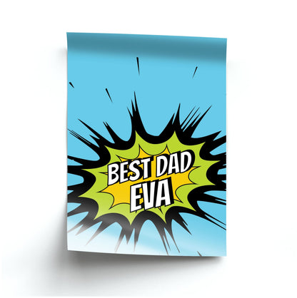 Comic Book Best Dad Eva Poster