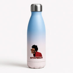 Starboy Singer Title Blue Water Bottle