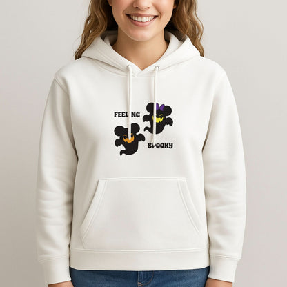 Feeling Spooky Mouse Ghosts Womans Hooded Sweatshirt