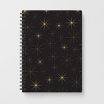 Christmas Gold Stars Pattern Notebook