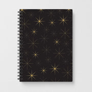 Christmas Gold Stars Pattern Notebook 1